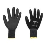 Honeywell WorkEasy 2100251 poliészter kesztyű PU tenyérmártott fekete 10