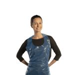 Mutexil 4100093 dombornyomott PE kötény 25µ 120×70 cm kék (100 db/csomag)