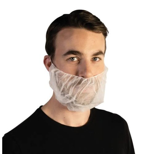 Mutexil 4561101 nemszőtt szakállvédő gumis pánttal fehér (100 db/csomag)