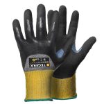 Ejendals Tegera Infinity 8806 vágás- és hőálló kesztyű ökölcsontig PU/nitril mártott fekete/sárga 9