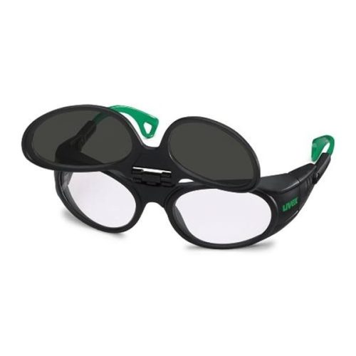 uvex Infradur Plus hegesztő szemüveg víztiszta PC lencse fekete/zöld