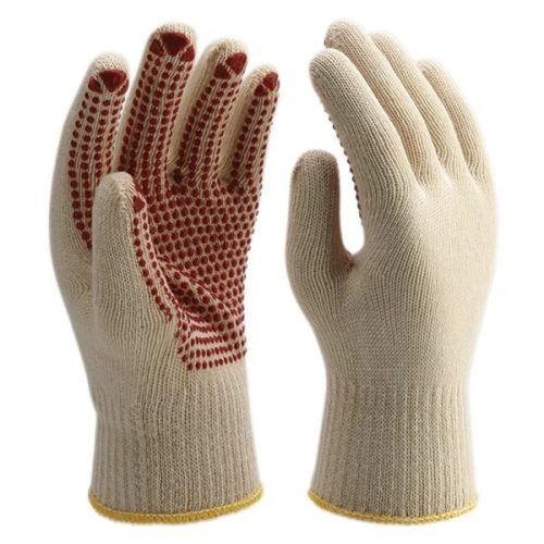 Rock Safety POC2 csúszásgátló PVC pöttyözött pamut cérnakesztyű fehér 10